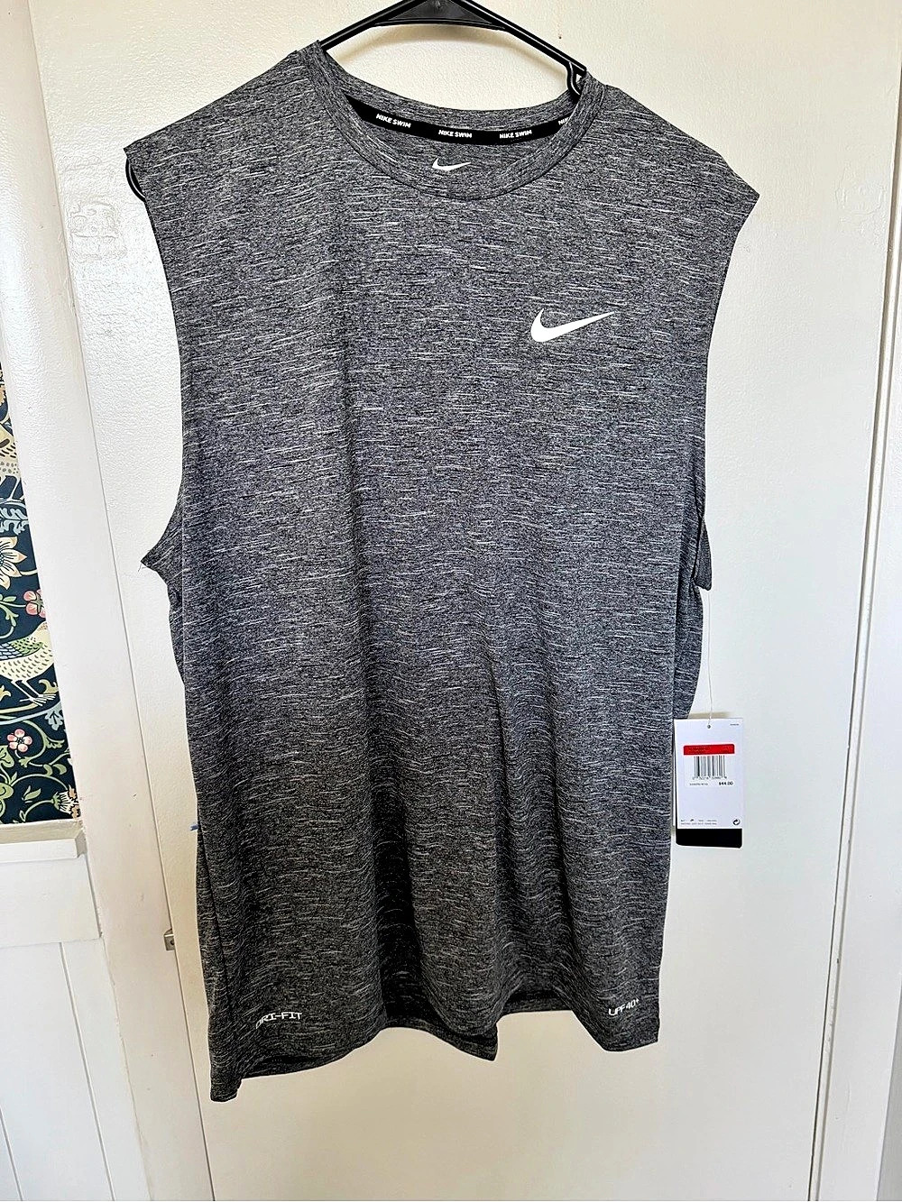 Nike Dri-FIT Nike Swim Tank Men's Gray Tank Top Size Large NWT